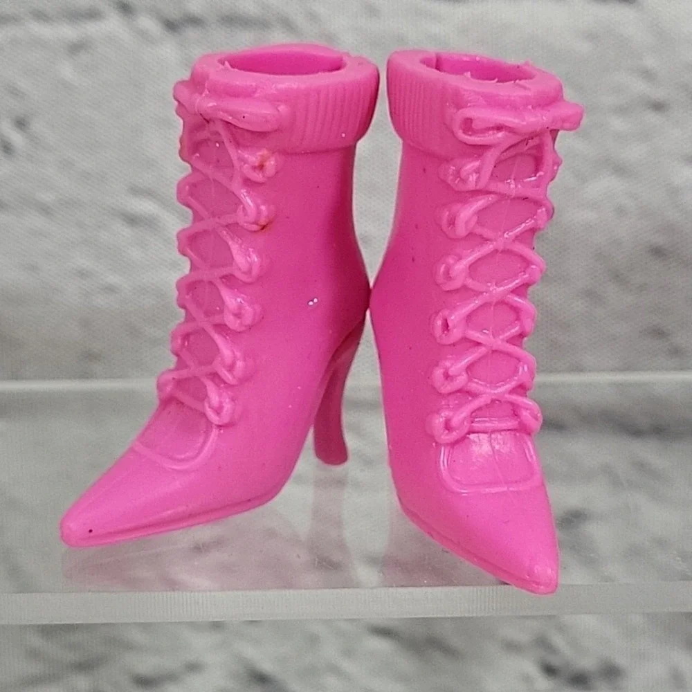 Barbie‎ Fashionista Doll Shoes Lot Ankle Boots Heels Booties Drippy Blue Black